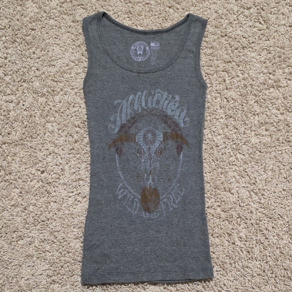 Affliction Gray Women's Tank Top